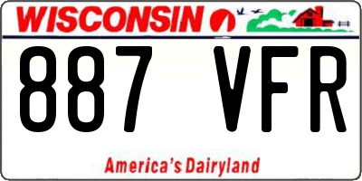 WI license plate 887VFR