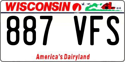 WI license plate 887VFS