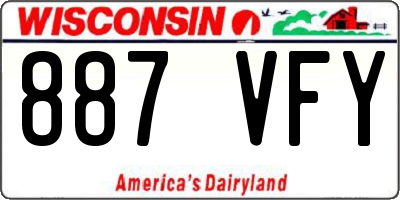 WI license plate 887VFY