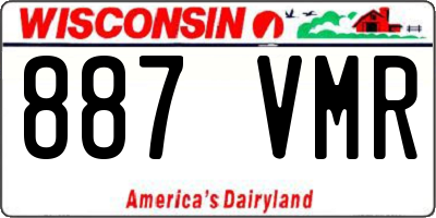 WI license plate 887VMR