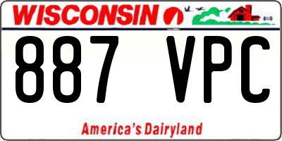 WI license plate 887VPC