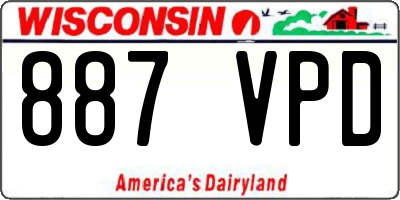 WI license plate 887VPD