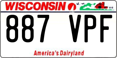 WI license plate 887VPF