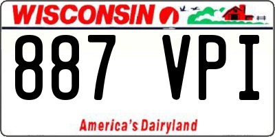 WI license plate 887VPI