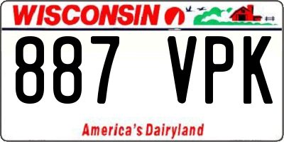 WI license plate 887VPK