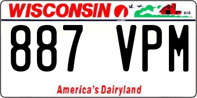 WI license plate 887VPM
