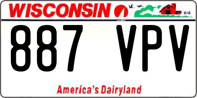 WI license plate 887VPV