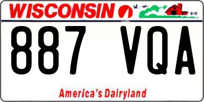 WI license plate 887VQA