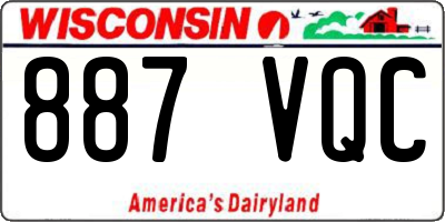 WI license plate 887VQC