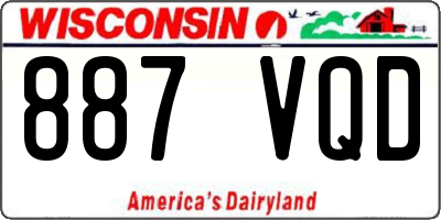WI license plate 887VQD