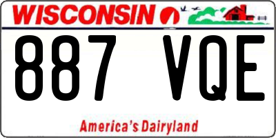 WI license plate 887VQE