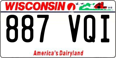 WI license plate 887VQI