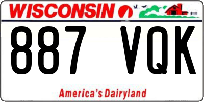 WI license plate 887VQK