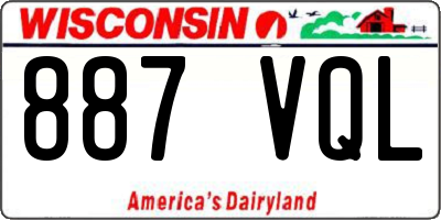 WI license plate 887VQL