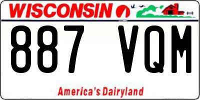 WI license plate 887VQM