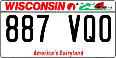 WI license plate 887VQO