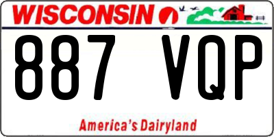 WI license plate 887VQP