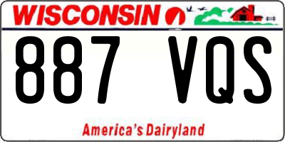 WI license plate 887VQS