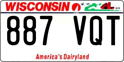 WI license plate 887VQT