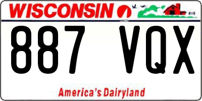 WI license plate 887VQX