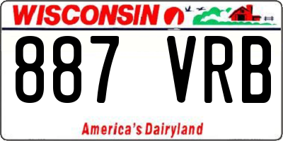 WI license plate 887VRB