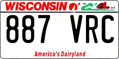 WI license plate 887VRC