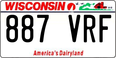 WI license plate 887VRF