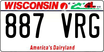 WI license plate 887VRG