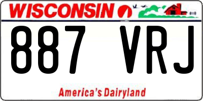 WI license plate 887VRJ