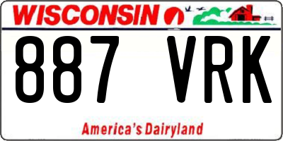 WI license plate 887VRK