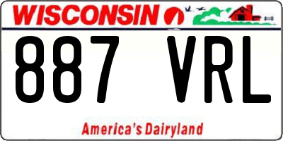 WI license plate 887VRL
