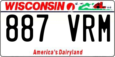 WI license plate 887VRM