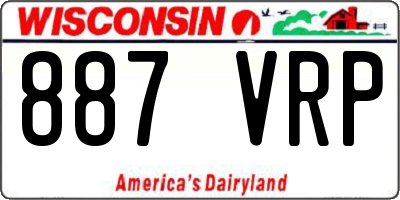WI license plate 887VRP