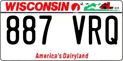 WI license plate 887VRQ