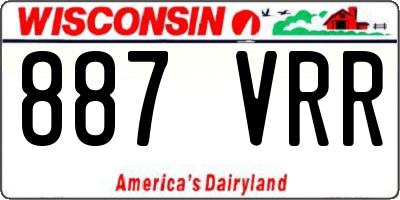 WI license plate 887VRR