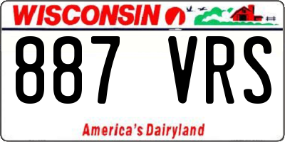 WI license plate 887VRS