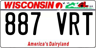 WI license plate 887VRT