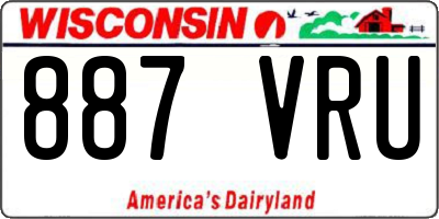 WI license plate 887VRU