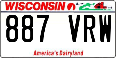 WI license plate 887VRW
