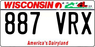 WI license plate 887VRX