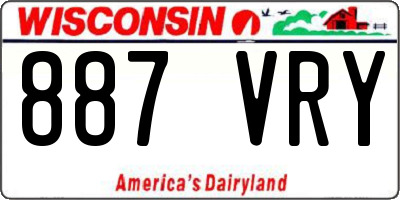 WI license plate 887VRY