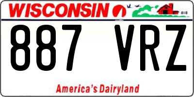 WI license plate 887VRZ