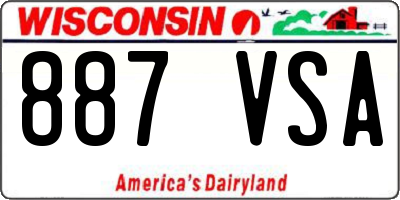 WI license plate 887VSA