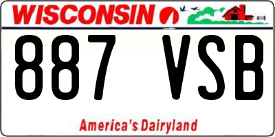WI license plate 887VSB