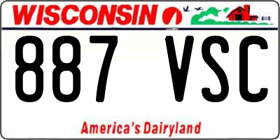 WI license plate 887VSC