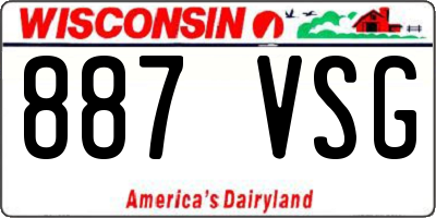 WI license plate 887VSG