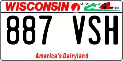 WI license plate 887VSH