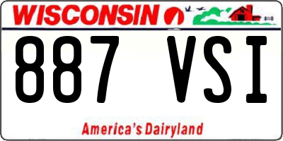 WI license plate 887VSI