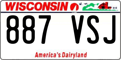 WI license plate 887VSJ