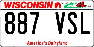 WI license plate 887VSL